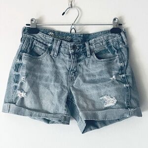 Madewell Size 25 Distressed Blue Cut-off Jean Shorts